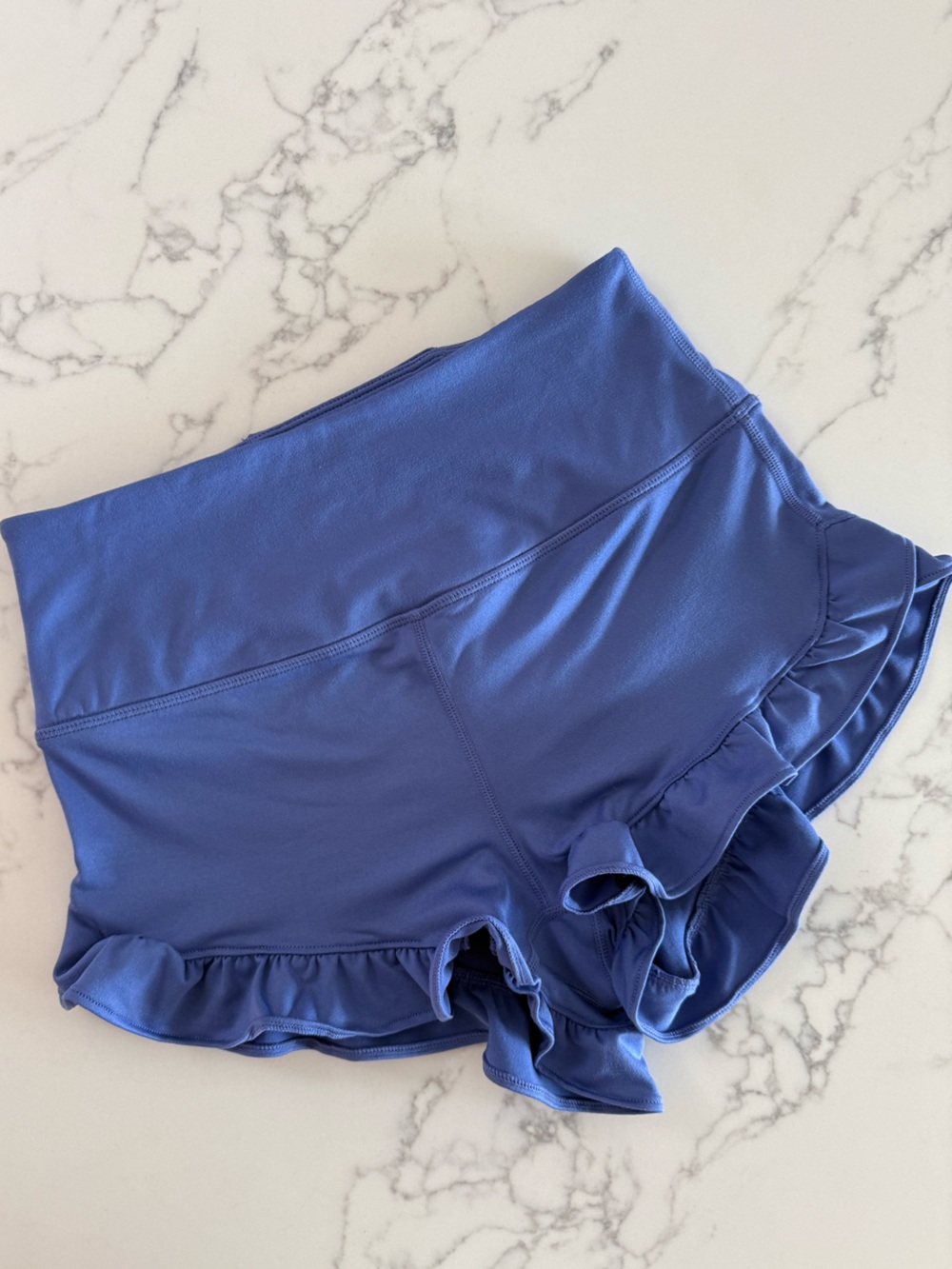 FP Movement by Free People Plié All Day Ruffle Shorts - Violet - Size Small - Picture 2 of 3